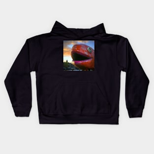 Big fish Travelling in Europe Kids Hoodie